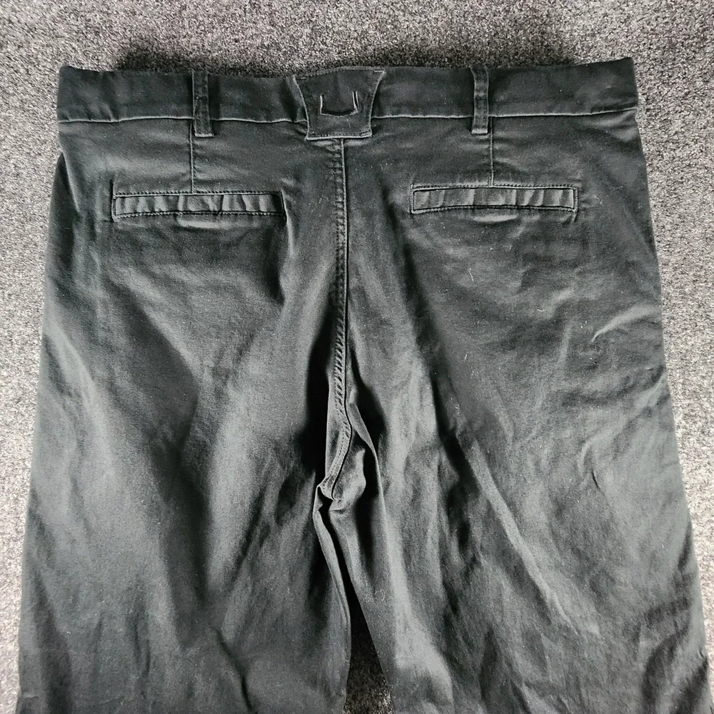 SCOTTeVEST Hidden Cargo Pants Mens 38x32 Black Travel Chino Cotton Blend Stretch